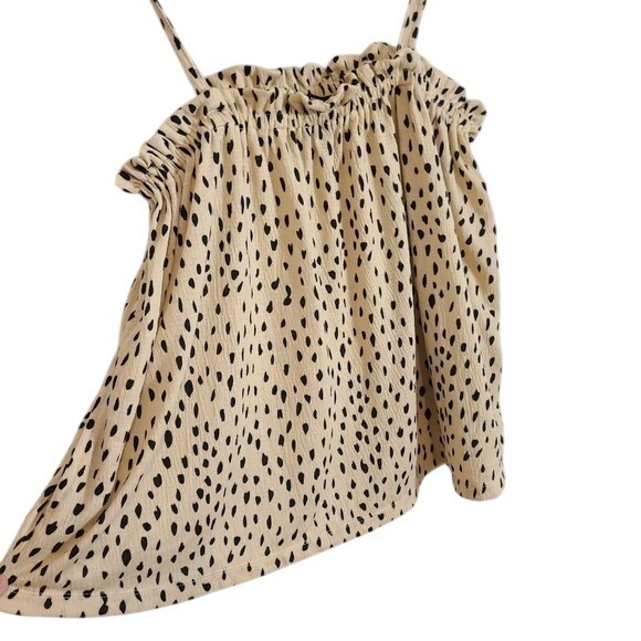 Aimee Kestenberg Beige Black Spotted Flowy PJ Tank Top Large - Picture 2 of 5